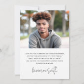 Afstuderen afstudeerder jaar foto afstuderen bedankkaart (Achterkant)