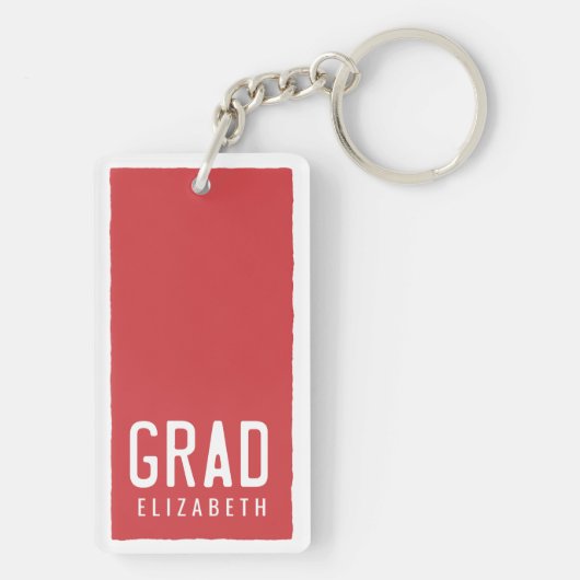 Afstuderen Afstudeerder Moderne Koel Eenvoudige Mi Sleutelhanger (achterkant)