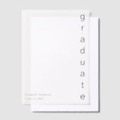 afstuderen Afstudeerder Naam Klasse van 2025 Afstu Vellum Uitnodigingen (Offset)