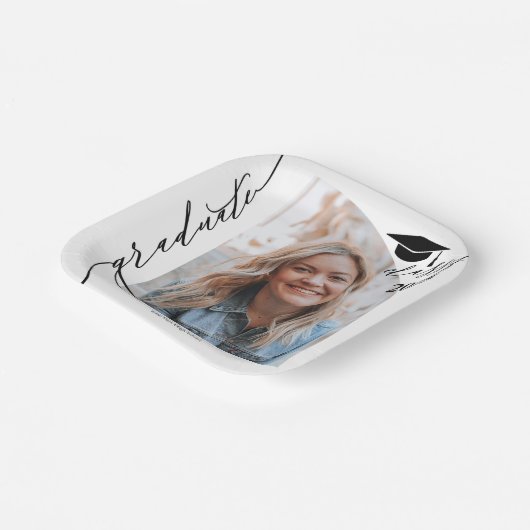 Afstuderen Afstudeerder Party Foto Papieren Bordje (Gebogen)