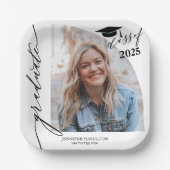 Afstuderen Afstudeerder Party Foto Papieren Bordje (Voorkant)