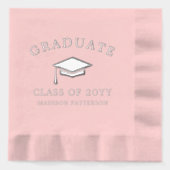Afstuderen Afstudeerder Pet Gepersonaliseerd Afstu Folie Servetten (Voorkant)