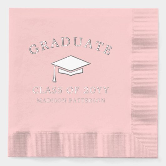 Afstuderen Afstudeerder Pet Gepersonaliseerd Afstu Folie Servetten (Voorkant)