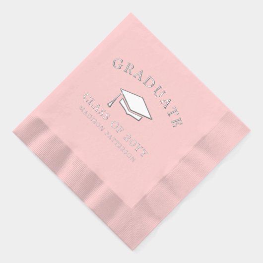 Afstuderen Afstudeerder Pet Gepersonaliseerd Afstu Folie Servetten (Rechts)