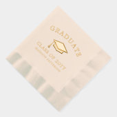 Afstuderen Afstudeerder Pet Gepersonaliseerd Afstu Folie Servetten (Rechts)