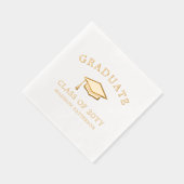 Afstuderen Afstudeerder Pet Gepersonaliseerd Afstu Folie Servetten (Rechts)