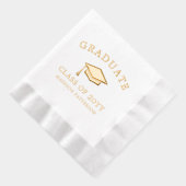 Afstuderen Afstudeerder Pet Gepersonaliseerd Afstu Folie Servetten (Rechts)