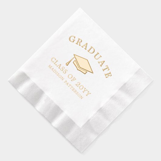 Afstuderen Afstudeerder Pet Gepersonaliseerd Afstu Folie Servetten (Rechts)