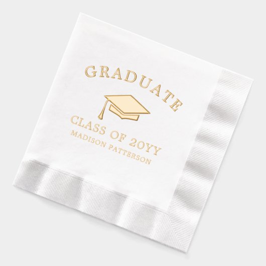 Afstuderen Afstudeerder Pet Gepersonaliseerd Afstu Folie Servetten (Links)