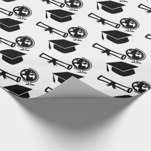 Afstuderen Afstudeerder Pet Tassel World White en  Cadeaupapier