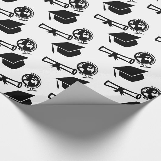 Afstuderen Afstudeerder Pet Tassel World White en Cadeaupapier (Hoek)