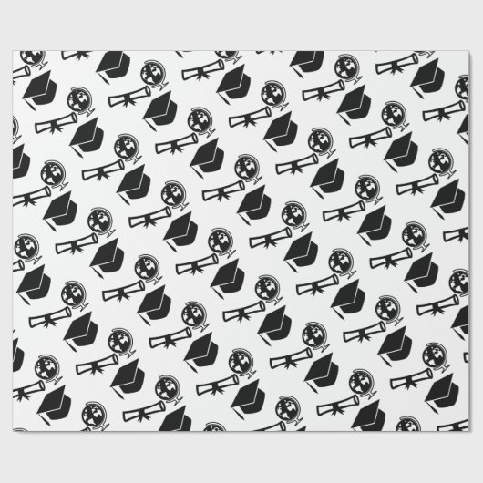 Afstuderen Afstudeerder Pet Tassel World White en Cadeaupapier (Vlak)