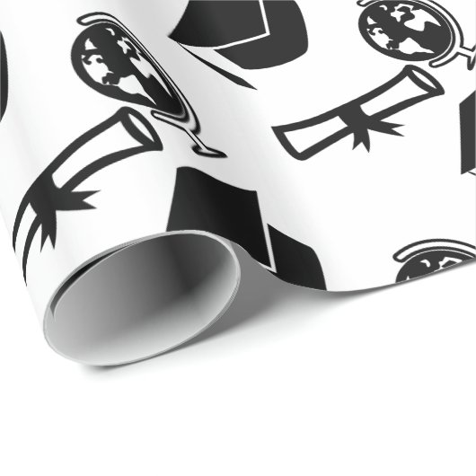 Afstuderen Afstudeerder Pet Tassel World White en Cadeaupapier (Rol Hoek)