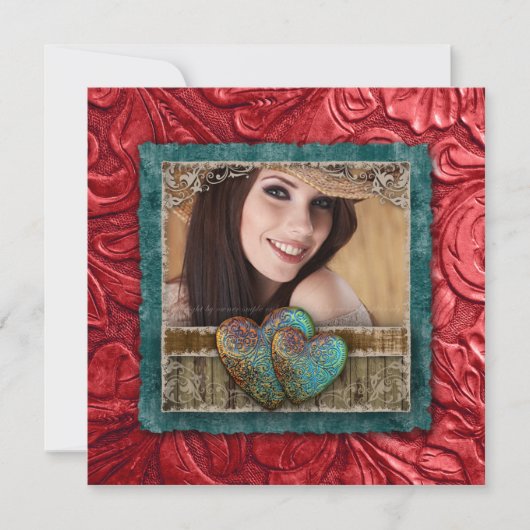 Afstuderen Afstudeerder Western lederen koel Foto  Kaart (Voorkant)