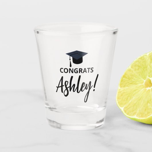 Afstuderen, Afstudeerfeest Favorieten, Afstudeerca Shot Glas (Voorkant)