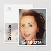 Afstuderen afstudeerfeest Foto Briefkaart (Voorkant / Achterkant)