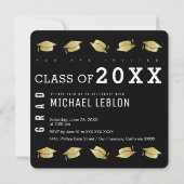 afstuderen / afstudeerfeest zwart kaart (Achterkant)
