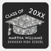 Afstuderen / Afstuderen Academic Class of Chic Vierkante Sticker (Voorkant)