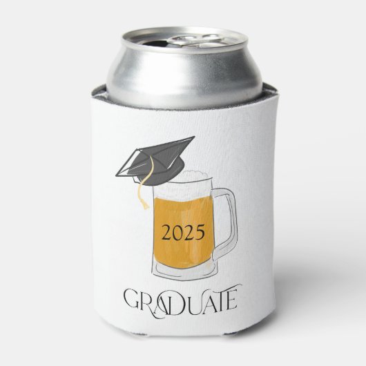 Afstuderen Afstuderen Afstudeerder Pet Bier Jaar K Blikjeskoeler (Blikje Voorkant)