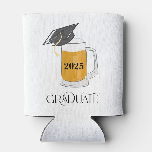 Afstuderen Afstuderen Afstudeerder Pet Bier Jaar K Blikjeskoeler (Achterkant)