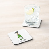 Afstuderen Afstuderen Afstudeerder Pet Champagne Bier Onderzetter (Rechterzijde)