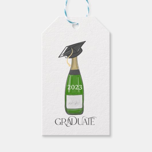 Afstuderen Afstuderen Afstudeerder Pet Champagne C Cadeaulabel (Voorkant)