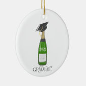 Afstuderen Afstuderen Cap Champagne Custom Christm Keramisch Ornament (Rechts)
