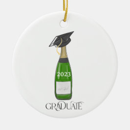 Afstuderen Afstuderen Cap Champagne Custom Christm Keramisch Ornament