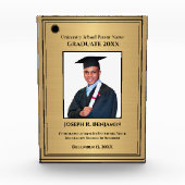 Afstuderen Afstuderen College Gold Custom Fotoblokken (Voorkant)