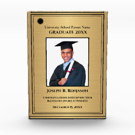 Afstuderen Afstuderen College Gold Custom Fotoblokken