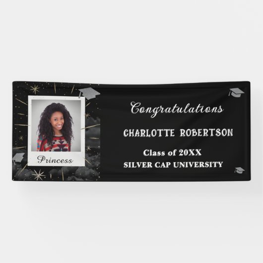 Afstuderen Afstuderen de Klasse de Gefeliciteerd F Spandoek (Horizontaal)