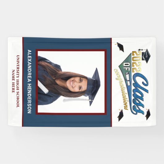 Afstuderen Afstuderen de Klasse de Gefeliciteerd F Spandoek (Horizontaal)