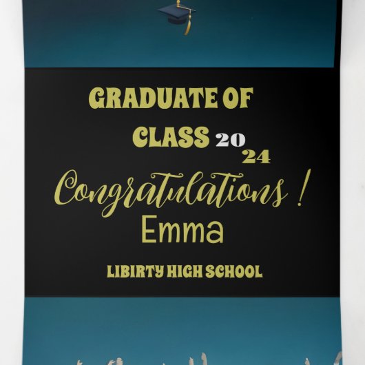 Afstuderen Afstuderen Drieluik Uitnodiging (Binnenkant midden)