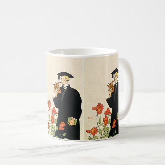 Afstuderen, Afstuderen een boek lezen Koffiemok (Voorkant rechts)