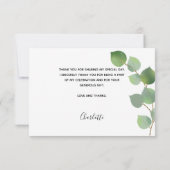 Afstuderen afstuderen foto eucalyptus greenery bedankkaart (Achterkant)