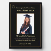 Afstuderen Afstuderen Foto Gold Logo Modern Award Fotoplaat (voorkant)