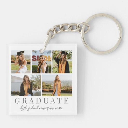 Afstuderen Afstuderen Foto Sleutelhanger (Achterkant)