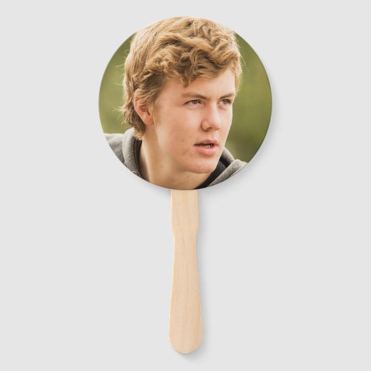 Afstuderen afstuderen foto zwart goud handwaaier (Achterkant)