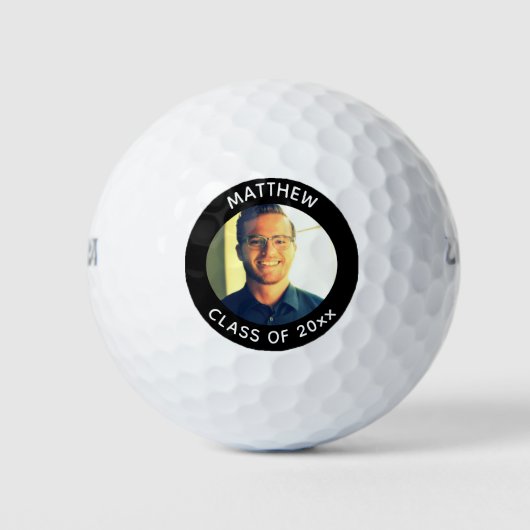 Afstuderen Afstuderen Golfer-fotoklasse Jaar Golfballen (Voorkant)