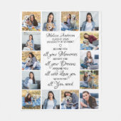 Afstuderen Afstuderen Inspirerend 14 Fotocollage Fleece Deken (Voorkant)
