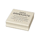 Afstuderen afstuderen jaar retouradres rubberstempel (Stempel)