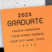 Afstuderen afstuderen jaar retouradres rubberstempel