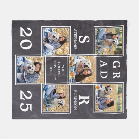 Afstuderen Afstuderen Keepomwille Unieke fotocolla Fleece Deken (Voorkant (Horizontaal))