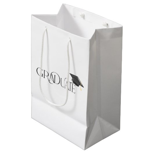 Afstuderen Afstuderen Medium Cadeauzakje (Voorkant Gekanteld)