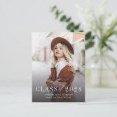 Afstuderen Afstuderen met handschrift Aankondigingskaart (Staand voorkant)