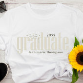 Afstuderen Afstuderen minimalistische typografie T-shirt