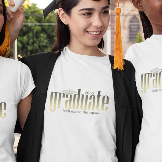 Afstuderen Afstuderen minimalistische typografie T-shirt