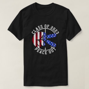 Afstuderen Afstuderen Peace Out Class of 2025 Blac T-shirt