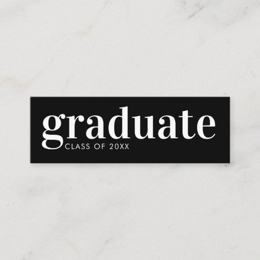 Afstuderen Afstuderen QR-code Sociale media Mini Visitekaartje (Voorkant)