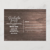 Afstuderen Afstuderen Rustic Wood School Foto Uitnodiging Briefkaart (Achterkant)